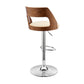 Adjustable Modern Swivel Bar Stool with Open Back