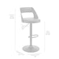 Adjustable Modern Swivel Bar Stool with Open Back