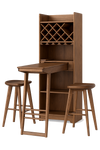 Vintner Bar Table Set with Wine Rack