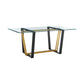 Kai Rectangular Glass Dining Table