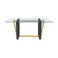 Kai Rectangular Glass Dining Table