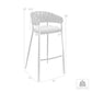 Braided Elegance High-Back Counter Stool