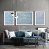 Tranquil Azure Reflections Wall Art Set