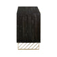 Monaco Black and Gold Chevron Sideboard