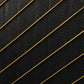 Monaco Black and Gold Chevron Sideboard