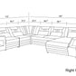 Aero Leather LED Sectional