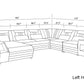 Aero Leather LED Sectional