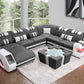 Aero Leather LED Sectional