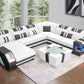 Aero Leather LED Sectional