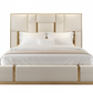 Luxury White Bed White Background