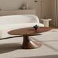 Modern luxury living room with walnut coffee table