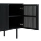 Pasadena Black Slatted Sideboard