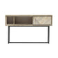 Peridot Rustic Wood and Metal Console Table