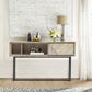 Peridot Rustic Wood and Metal Console Table