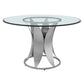 Petal Base Round Glass Dining Table