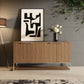 Steel Base Walnut Buffet