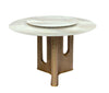 Chestnut Marble Round Dining Table
