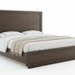 Dark Wood Platform Bed White Background