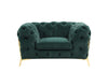 Velvet Grandeur Sofa Set - Transitional Fabric Chair
