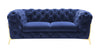 Velvet Grandeur Sofa Set - Transitional Fabric Loveseat