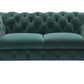Velvet Grandeur Sofa Set - Transitional Black Fabric Loveseat