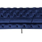 Velvet Grandeur Sofa Set - Transitional Black Fabric Sofa