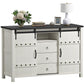 White Farmhouse Buffet Cabinet