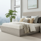 Abbey Modern Platform Bed - Morning Mist