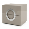 Arden Modern 2-Drawer Nightstand with Silver Circular Handles