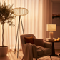 Aether Wire Cage Floor Lamp - Sunset Magic