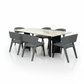 Ametryn Dining Table - White Background with Mirror Reflection