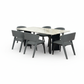 Ametryn Dining Table - White Background with Side Shadow