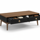 Amigo Mid-Century Modern Coffee Table - Open Drawers
