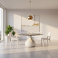 Anemone Marble Dining Table - Bright Luxury Room