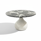 Anemone Marble Dining Table - Pure White Background