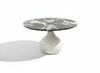 Anemone Marble Dining Table - Pure White Background