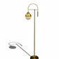 Arcadia Brass Arc Floor Lamp - Asymmetric Angular Shadow