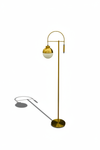 Arcadia Brass Arc Floor Lamp - Asymmetric Angular Shadow