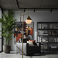 Arcadia Brass Arc Floor Lamp - Industrial Loft Concrete
