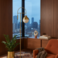 Arcadia Brass Arc Floor Lamp - Mid-Century Skyline