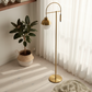 Arcadia Brass Arc Floor Lamp - Scandinavian Dawn