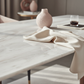 Arctic Marble Dining Table - Marble Surface Detail Low Angle
