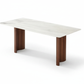 Arctic Marble Dining Table - Soft Circular Shadow