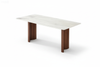 Arctic Marble Dining Table - Soft Circular Shadow