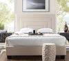 Geometric Upholstered Platform Bed