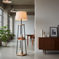 Arlo Shelf Floor Lamp - Industrial Loft Concrete