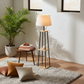 Arlo Shelf Floor Lamp - Scandinavian Vaulted Ceiling