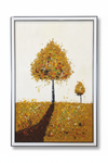Autumn Tree Wall Art - White Background Flat View