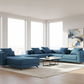 Azure Fabric Modular Sectional - Bright Luxury Room with Legs