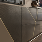 Azure Luxe TV Stand – Gold Lines Detail